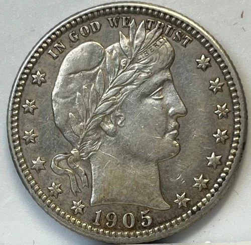 1905 S SanFrancisco   Barber Quarter  Au-Uncirculated Coin