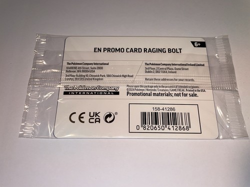 Pokémon Raging Bolt SCR 111 BestBuy exclusive Promo Stamped Sealed OVP - Bild 3 von 3