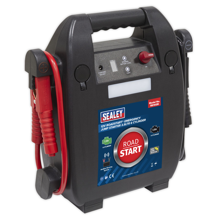 Sealey RS102B RoadStart Emergency Jump Starter 12V 3.5L 6-Cylinder