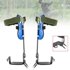 2 Gear Tree Climbing Spikes w/Harness Safety Adjustable Belt Tree Climbing Set