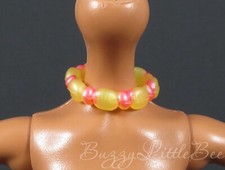 Pink Yellow Pearl Necklace Fits G1 G2 G3 Monster High dolls