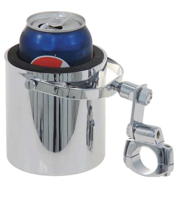 Motorcycle Cup Holder Chrome Handlebar Drink Bottle Holder for Harley