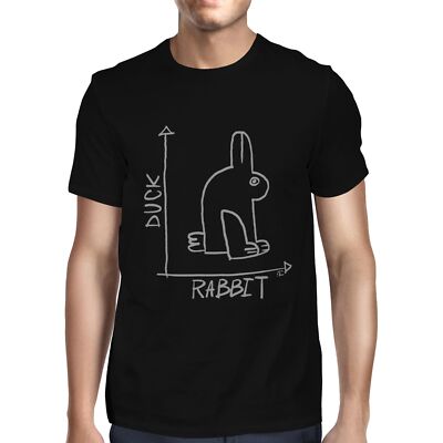 1Tee Mens Duck Rabbit, Illusion Lesson with Graph T-Shirt