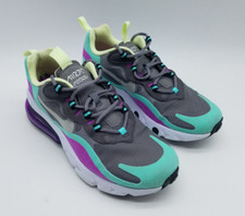 Nike Air Max 270 React GS Girl's Size 5Y Running Shoes Gunsmoke Aurora