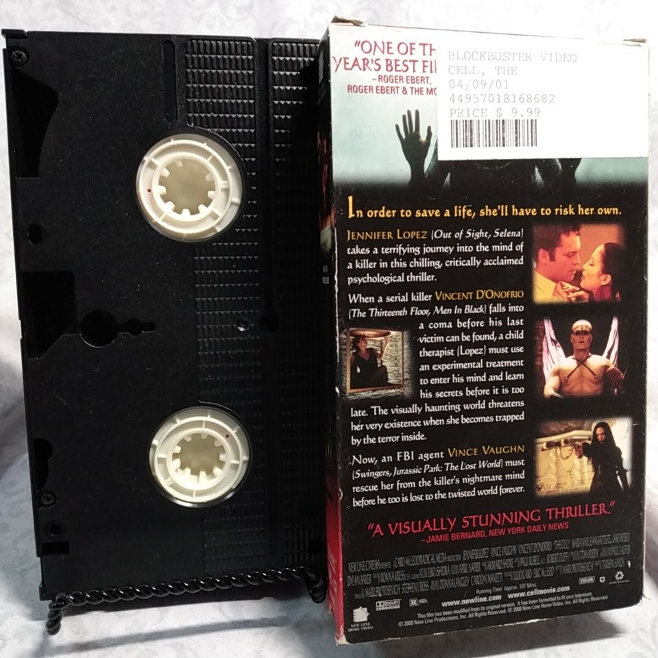 The Cell VHS VCR Video Tape Movie Used Jennifer Lopez Vince Vaughn eBay