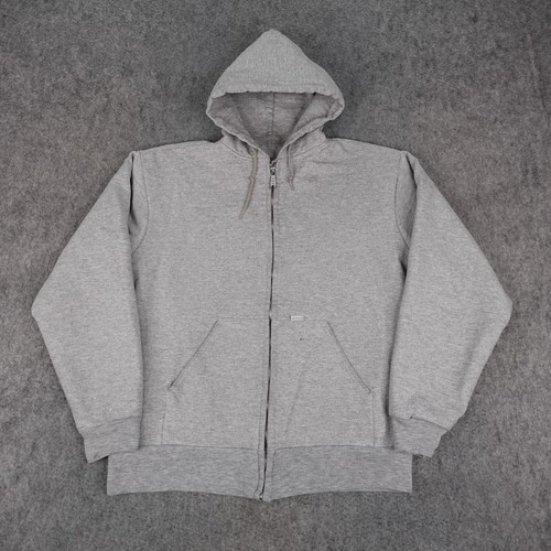 Carhartt Jacke Herren XL Grau Hoodie Full Zip Thermal Active 863 Made in USA 80s