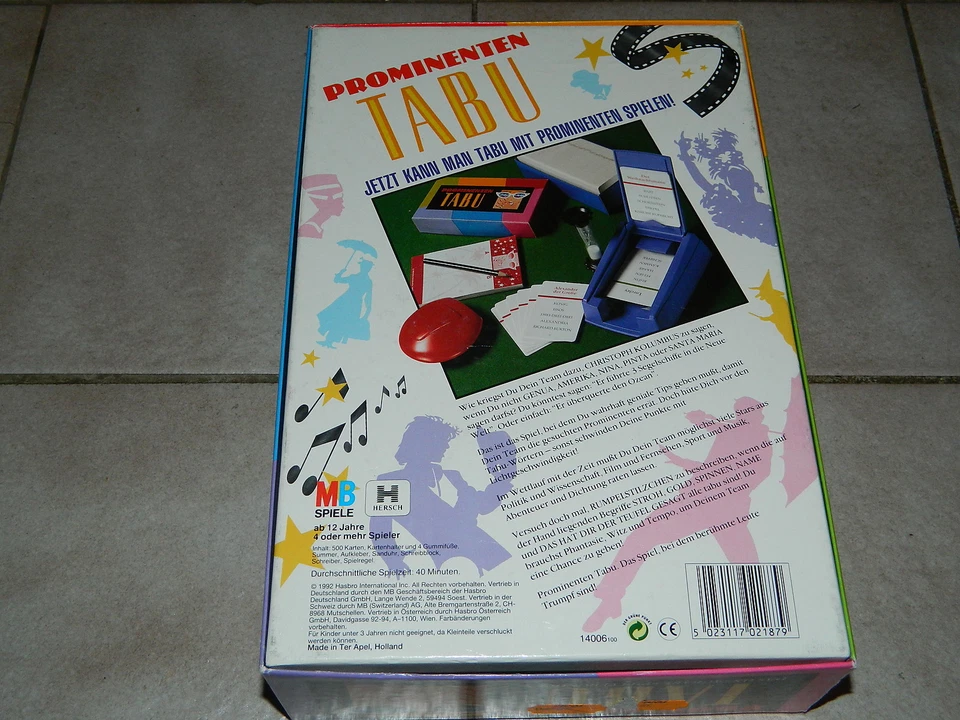 Prominenten TABU - Das unsagbare Spielvergnügen - MB Spiele - Kultig - Bild 2 von 2