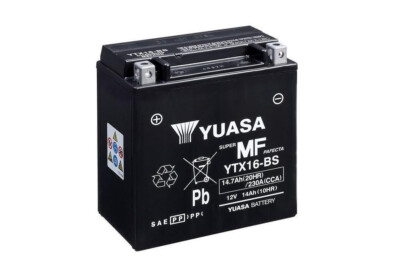 YUASA YTX16-BS-1 High Power AGM GEL Motorbike Motorcycle Battery 12V 14Ah  230A UK