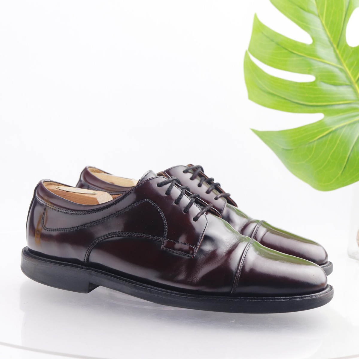 Johnston & Murphy Men\'s Size 12M Minzer Dark Burgundy Oxford Dress Shoe Cap Toe Men main image 3