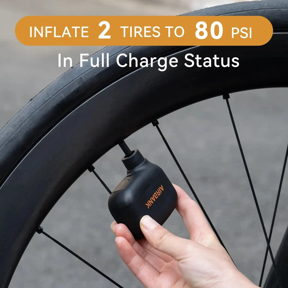 Mini Portable Bicycle Pump Rechargeable Air Inflator 100PSI 5V Bike Accessories - Image 4 of 4