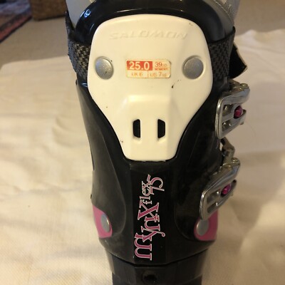 WOMENS SALOMON MYNX FLEX 75 SKI BOOTS SIZE 25.0 ( US 7 1/2 ) | eBay