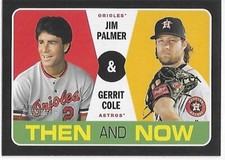 2020 Heritage Baseball Then and Now Gerrit Cole Astros/Jim Palmer Orioles