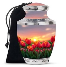 Sundown Dusk Tulip Burial Urns For Adult Human Ashes 10 Inch Memorial Urns