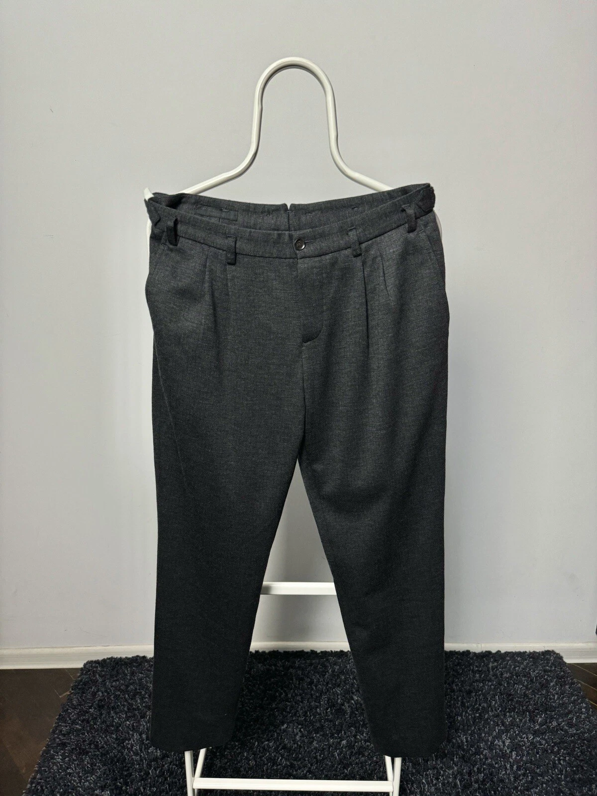 Burberry Prorsum pantaloni classici donna lana vergine rayon taglia IT46 W31L30