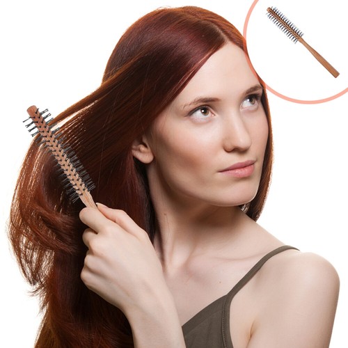 Cylinder Brush Hairdressing Comb Curly Haircutting Combs Professional Fluffy - Imagen 11 de 12