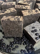 Handmade Olive Oil and Coffee Grounds Scrub Soap
