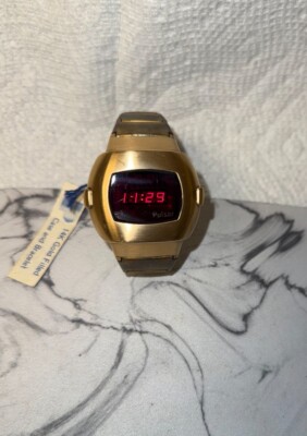 Vintage Pulsar 1973 P3 Gold Filled Men's Digital Watch Rare