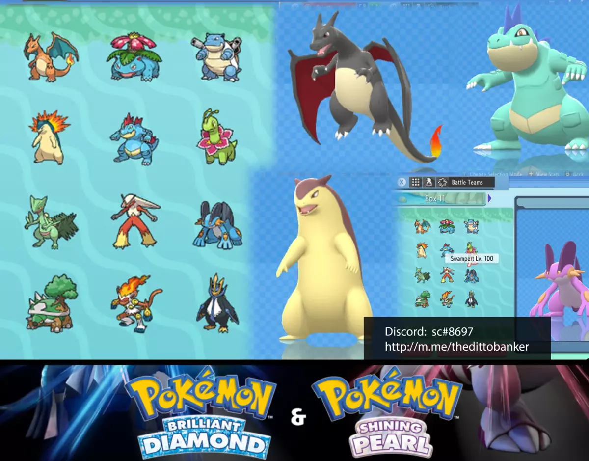 Pokemon Brilliant Diamond Starters - Evolutions and Stats