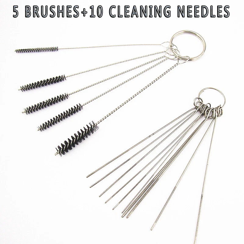 Carburador Carbono Suciedad Jet Quitar 10 Agujas de Limpieza + Cepillos Herramienta Para Suzuki Foto 2 de 4