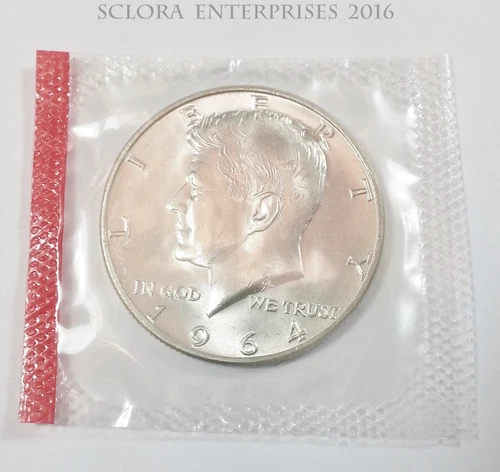 1964 D KENNEDY HALF *90% SILVER* *BU - UNCIRCULATED MINT CELLO*