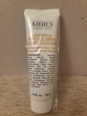 Kiehl's Calendula Deep Cleansing Foaming Face Cleanser 1oz Travel Size Sealed