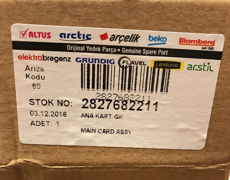 Beko PCB Display - Main Controller 2827682211 for sale online | eBay