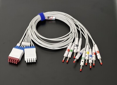 GE Marquette Compatible EKG Leadwire 38401816 10 Leads Banana -Same Day Shipping