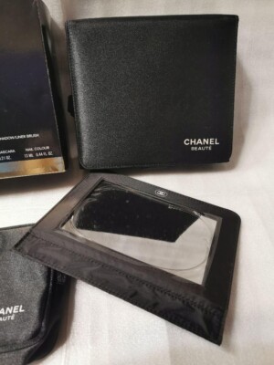 CHANEL ポーチ、箱 vintage CHANEL Cosmetic Make Up box mirror Pouch Bag Black lot of