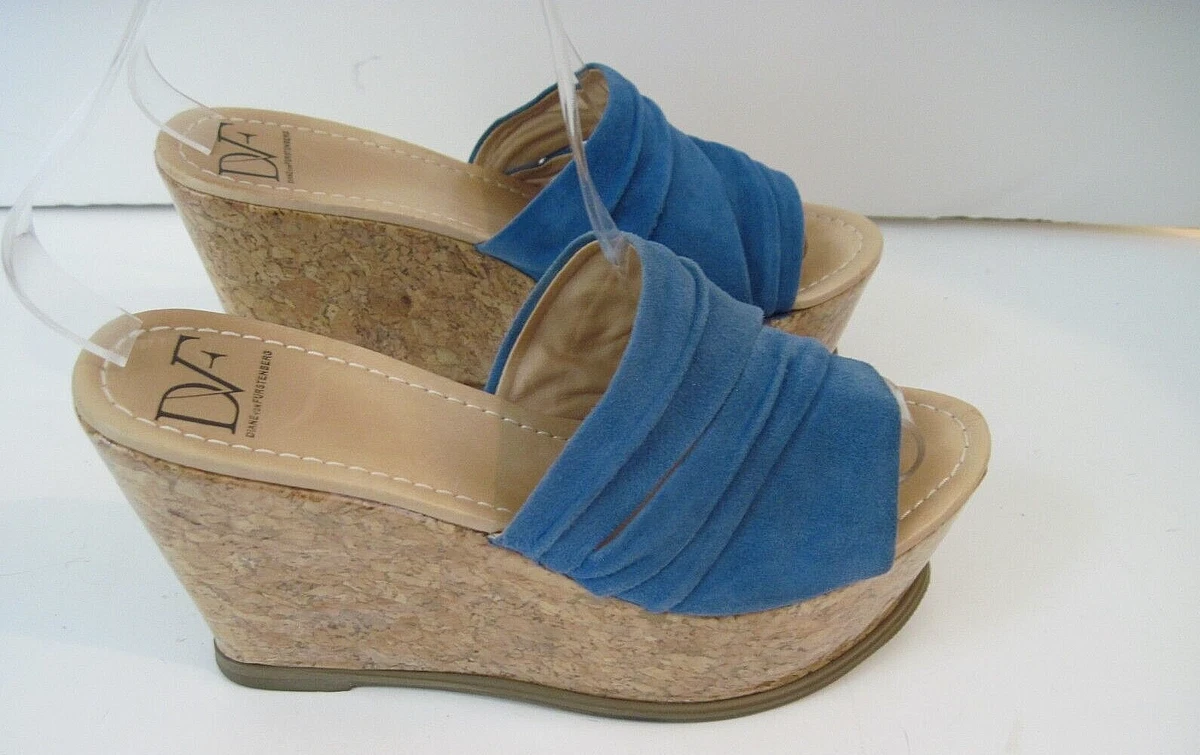 Diane von furstenberg wedge sandals sale
