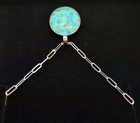 Barse Signed Oval Turquoise Sterling Silver Pendant W/Italy Link Chain Necklace  — photo 3
