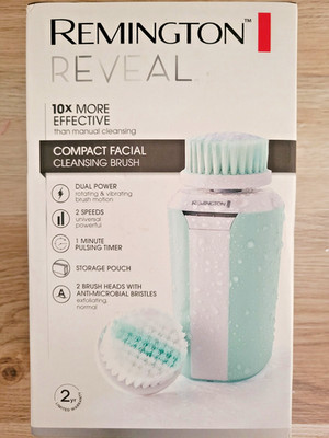 Remington Reveal Compact Facial Cleansing Brush Water Proof 10x Effective, New