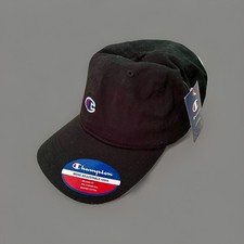 Champion hat cap C Logo Embroidered Black Adj...