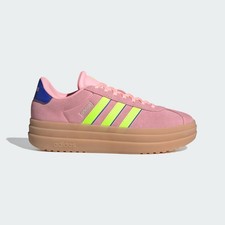 Adidas Women's VL Court Bold Shoes Pink /Lucid Lemon/Lucid Blue IH8089 Size 6
