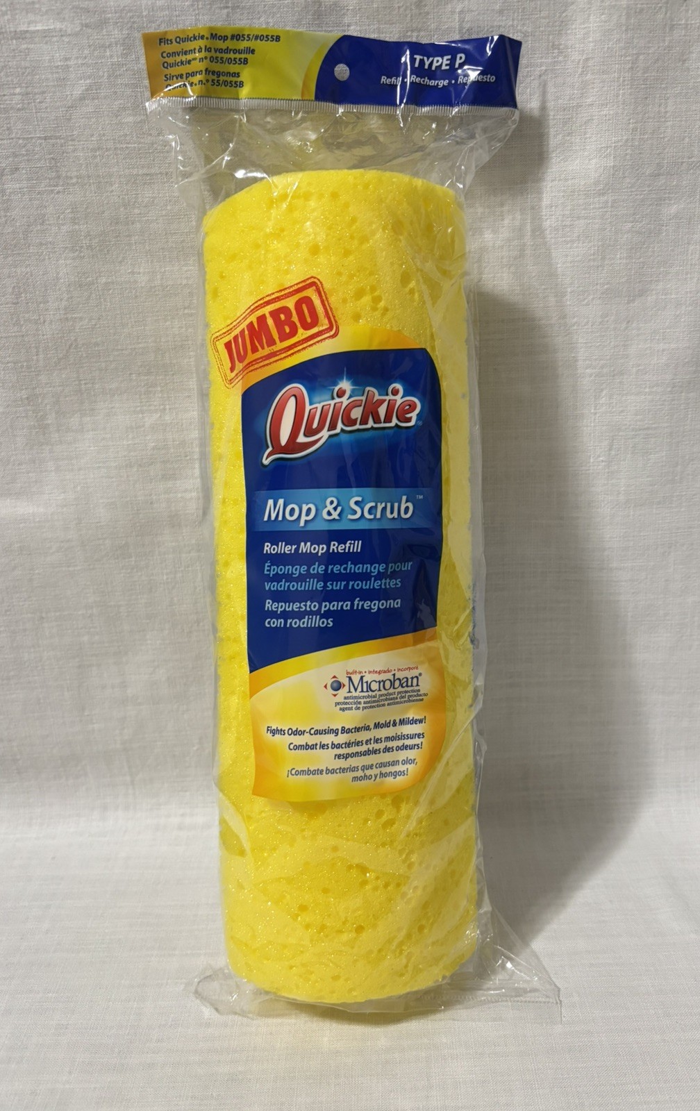 Quickie JUMBO Roller Mop/Scrub Refill Fits 055/055B~TYPE P~M
