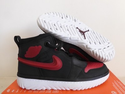 Nike Air Jordan 1 High React Black-Noble Red-White Sz 13 [AR5321-006]