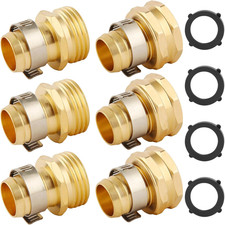 3 Set Brass Garden Hose Repair Connector Kit With Clamps Fit For 34 Garden Ho