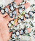 Bohemian Moonstone Gemstone 925 Sterling Silver Plated Bulk Rings Lot Jewelry