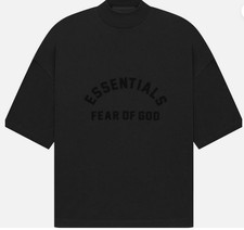 Fear of God ESSENTIALS Jet Black Short Sleeve Heavy T-Shirt men fit size XL