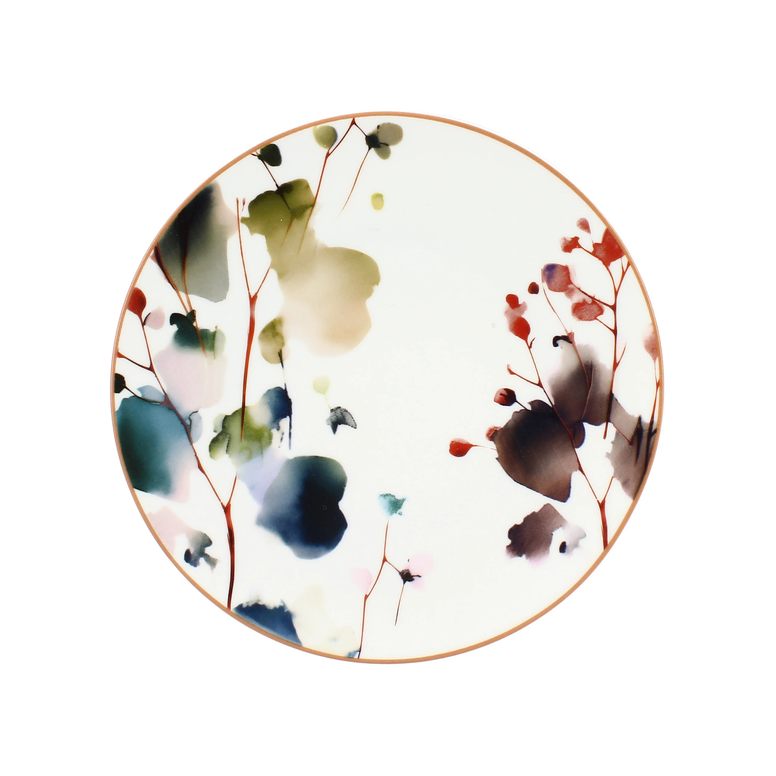 Assiettes creuses AQUARELLE 21cm - Porcelaine Novastyl | Lot de 6