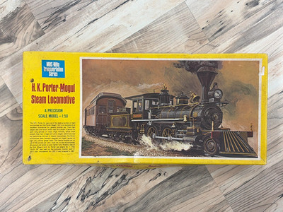 Vintage 1970s MRC-Nitto H.K. Porter -Mogul Steam Locomotive 1:50 Model Kit