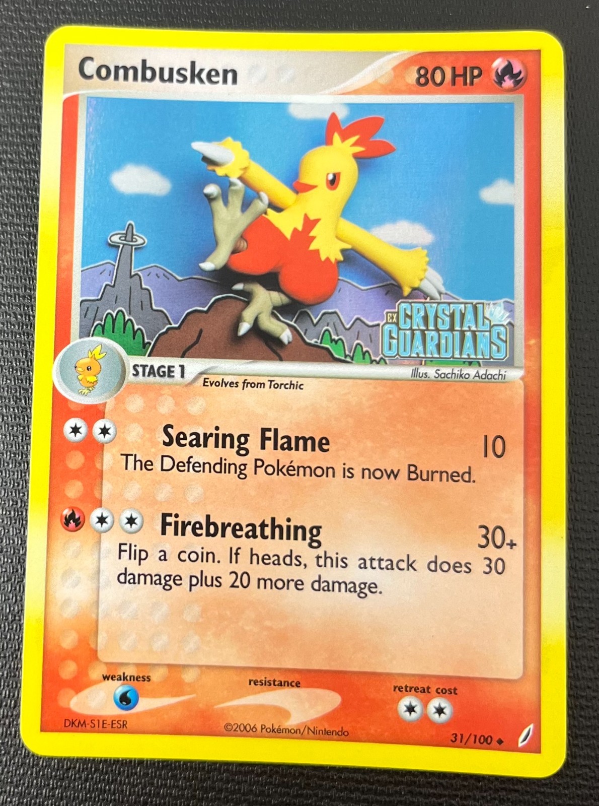 Combusken 31/100 EX Crystal Guardians Stamped Reverse Holo Pokémon TCG Card NM