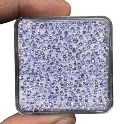 150 Stück Natürliche Tansanit 1.8mm Rund Schliff Violett Blau Lose Edelsteine