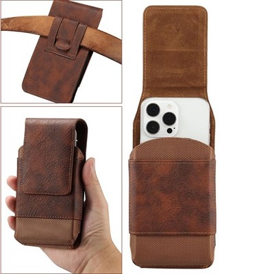 Universal Phone Holster Belt Clip - Premium Leather & Oxford Phone Pouch Case US