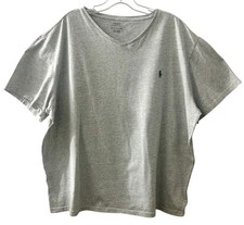 Polo Ralph Lauren Light Gray Classic V-Neck Short Sleeve T-shirt Men s Size XXL