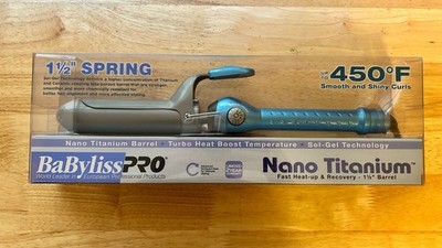 BaBylissPRO Nano Titanium 1 1/2'' Spring Curling Iron | BNT150S