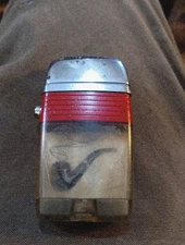 Vintage Scripto Airplane Jet Plane VU-Lighter w/ Blue Band READ AS-IS