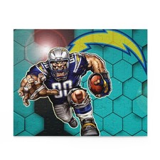 NFL Los Angeles Chargers Football Cartoon Puzzle 120-Piece