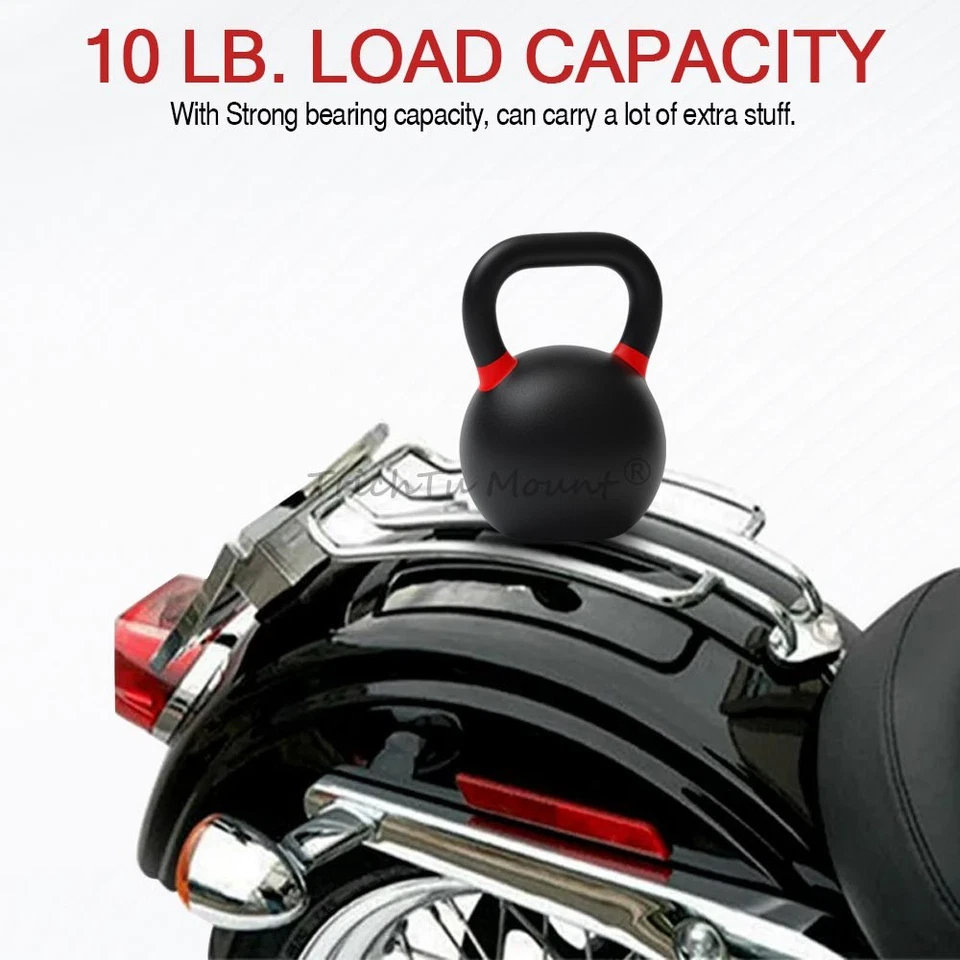 Solo Chrome Seat Luggage Rack for Harley Davidson Sportster XL883 1200 1985-2003 - Image 4 of 4