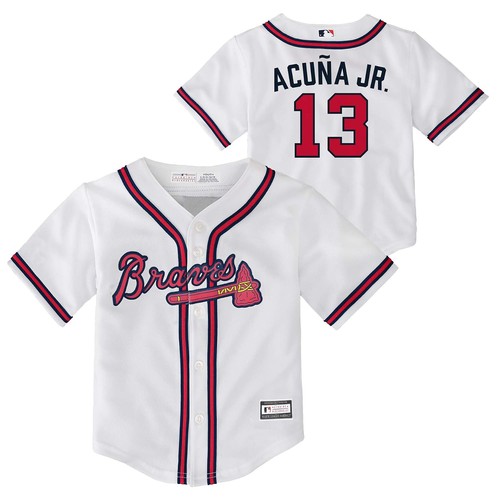 Ronald Acuna Jr. Atlanta Braves MLB Baby Baseball Jersey White 12 Months