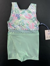 More Than Magic Teal Floral Gymnastics Leotard Size 3T Toddler NEW NWT NEW